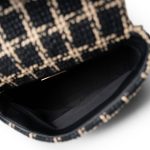 Black and Beige Tweed 19 Flap Small Mixed Hardware - Image 8