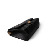 Black Crumpled Calfskin Quilted Reissue 2.55 227 Aged Gold Hardware - Image 8