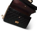 Black Crumpled Calfskin Quilted Reissue 2.55 227 Aged Gold Hardware - Image 14