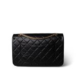 Black Crumpled Calfskin Quilted Reissue 2.55 227 Aged Gold Hardware - Image 7