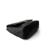 Black Lambskin Quilted 19 Flap Large Aged Gold Hardware - Image 7