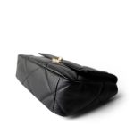 Black Lambskin Quilted 19 Flap Large Aged Gold Hardware - Image 8