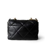 Black Lambskin Quilted 19 Flap Large Aged Gold Hardware - Image 6