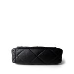 Black Lambskin Quilted 19 Flap Large Aged Gold Hardware - Image 9
