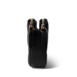 Black Lambskin Quilted Small Clutch With Pearly Chain - Image 5
