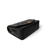 Diana Flap Black Lambskin Quilted Medium Gold Hardware - Image 10