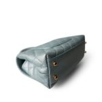 22P Iridescent Light Blue Caviar Quilted Coco Handle Small Aged Gold Hardware - Image 3