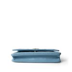 22S Light Blue Caviar Quilted Wallet on Chain - Image 5