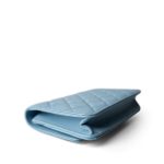 22S Light Blue Caviar Quilted Wallet on Chain - Image 7