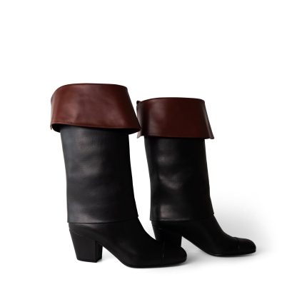 20K CC Black & Brown High Boots (Size 39.5 / 9.5 US)