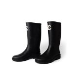 22A Black Caoutchouk CC High Boots 38 / 8 US - Image 6