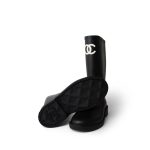 22A Black Caoutchouk CC High Boots 38 / 8 US - Image 3