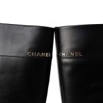 23K Black Calfskin High Boots (40.5 EU / 10 US) - Image 4