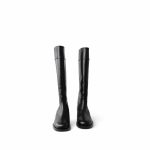 23K Black Calfskin High Boots (40.5 EU / 10 US) - Image 2