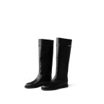 23K Black Calfskin High Boots (40.5 EU / 10 US) - Image 3