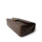 Brown Lambskin Quilted Single Flap Gold Hardware - Image 5
