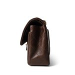 Small Brown Lambskin Quilted Classic Flap Gold Hardware - Image 10