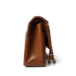 Vintage Brown Lambskin Quilted Classic Flap Medium Gold Hardware - Image 2