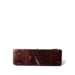 Burgundy Python Jumbo Classic Flap - Image 5