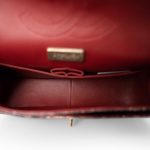 Burgundy Python Jumbo Classic Flap - Image 12