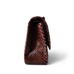 Burgundy Python Jumbo Classic Flap - Image 3