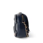 20S Coco Midnight Lambskin Quilted Camera Case Antique Gold Hardware - Image 3