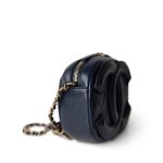 20S Coco Midnight Lambskin Quilted Camera Case Antique Gold Hardware - Image 7