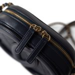 20S Coco Midnight Lambskin Quilted Camera Case Antique Gold Hardware - Image 9
