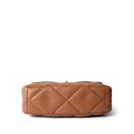 21P Caramel Quilted Large 19 Flap Mixed Hardware - Image 9