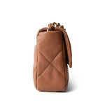21P Caramel Quilted Large 19 Flap Mixed Hardware - Image 4