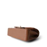 22S Caramel Lambskin Quilted Classic Flap Small Light Gold Hardware - Image 3
