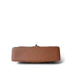 22S Caramel Lambskin Quilted Classic Flap Small Light Gold Hardware - Image 7