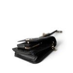 Black Caviar Quilted Business Affinity Clutch With Chain Flap Light Gold Hardware - Image 8
