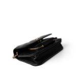 Black Caviar Quilted Business Affinity Clutch With Chain Flap Light Gold Hardware - Image 3