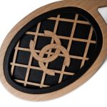 23C Tennis Racket Mirror Vanity Clutch with Chain White & Black W/ LGHW - Image 5