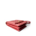 Coral Pink Caviar Quilted North South Boy Bag Light Gold Hardware - Image 7