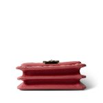 Coral Pink Caviar Quilted North South Boy Bag Light Gold Hardware - Image 3