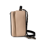 Beige / Black Caviar Quilted Filigree Vanity Case Large Light Gold Hardware - Image 2