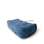 Blue Denim Quilted Camelia Mini Flap Aged Silver Hardware - Image 9