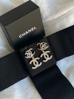 Chanel Triple CC Pearly White Earrings Light Gold and Silver - Image 5