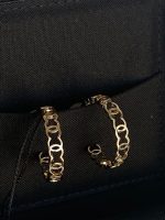 21A CC Dangle Hoops Earrings Gold - Image 2