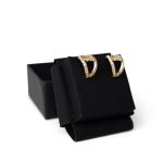 22A CC Gold and Crystal Earrings - Image 2