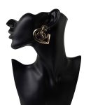 22P CC Heart Earrings Light Gold
