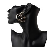 22P CC Heart Earrings Light Gold - Image 3