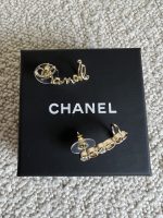 Chanel and Crystal Earrings Light Gold - Image 2