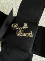 Chanel and Crystal Earrings Light Gold - Image 4