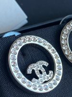 Chanel Crystal & Silver Earrings - Image 4