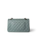 22C Dark Green Caviar Quilted Classic Flap Medium Light Gold Hardware - Image 6