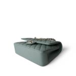 22C Dark Green Caviar Quilted Classic Flap Medium Light Gold Hardware - Image 9