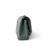 22C Dark Green Caviar Quilted Classic Flap Medium Light Gold Hardware - Image 5